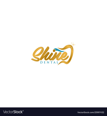 Shine dental care creative business logo vector image Shine dental care creative business logo vector image