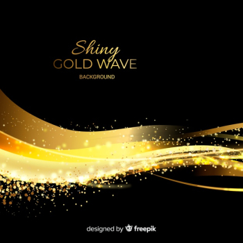 Shiny gold wave background Shiny gold wave background