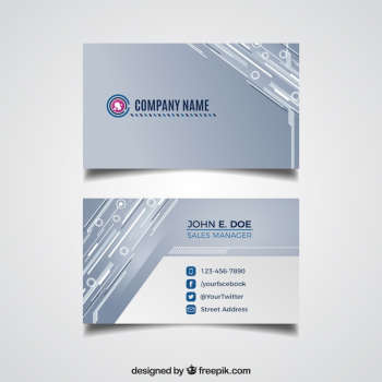 Shiny grey business card