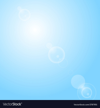 Shiny lens flare on blue sky vector image Shiny lens flare on blue sky vector image