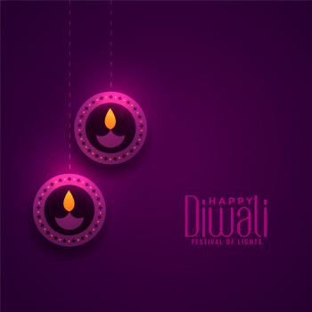 Shiny purple diwali lamp decoration festival illustration Free Vector Shiny purple diwali lamp decoration festival illustration Free Vector