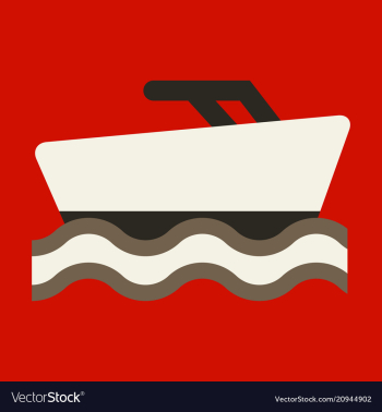 Ship icon flat pictogram on background symbol vector image Ship icon flat pictogram on background symbol vector image