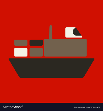 Ship icon flat pictogram on background symbol vector image Ship icon flat pictogram on background symbol vector image