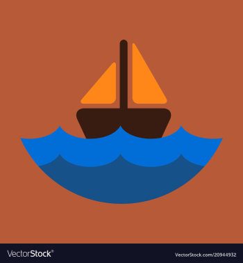 Ship icon flat pictogram on background symbol vector image Ship icon flat pictogram on background symbol vector image