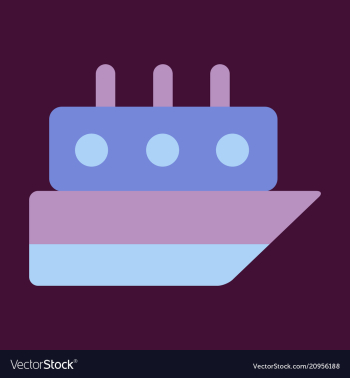 Ship icon flat pictogram on background symbol vector image Ship icon flat pictogram on background symbol vector image