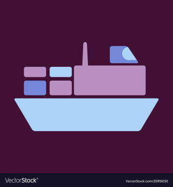 Ship icon flat pictogram on background symbol vector image Ship icon flat pictogram on background symbol vector image
