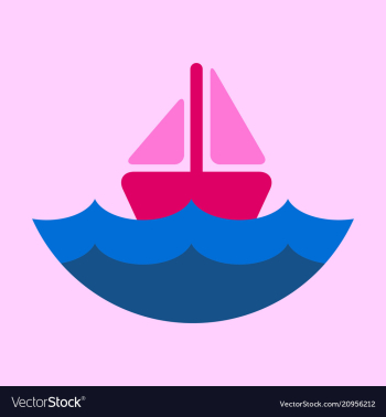 Ship icon flat pictogram on background symbol vector image Ship icon flat pictogram on background symbol vector image