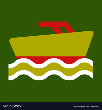 Ship icon flat pictogram on background symbol vector image Ship icon flat pictogram on background symbol vector image