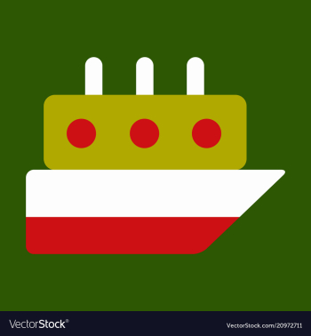 Ship icon flat pictogram on background symbol vector image Ship icon flat pictogram on background symbol vector image