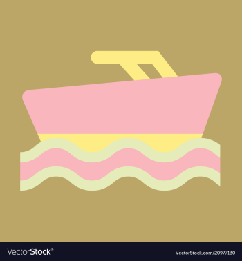 Ship icon flat pictogram on background symbol vector image Ship icon flat pictogram on background symbol vector image