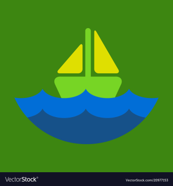 Ship icon flat pictogram on background symbol vector image Ship icon flat pictogram on background symbol vector image