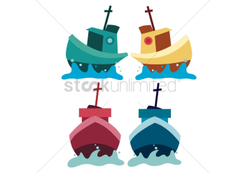 Ships over pink background Ships over pink background