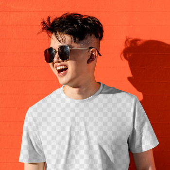 Shirt mockup png, teenager boy summer fashion | Free stock illustration | High Resolution graphic