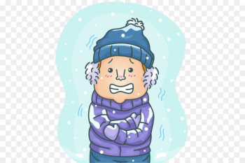 Shivering Common cold Chills Clip art - A person shaking in a snowy day 