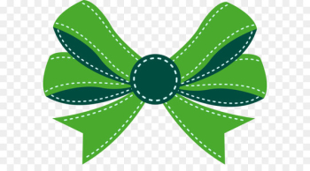 Shoelace knot Bow tie Ribbon Icon - Little fresh green bow tie 
