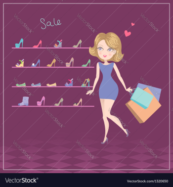 Shoes sale vector image Shoes sale vector image