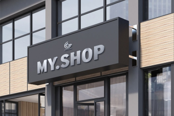 Shop Facade Mockup - Graphic Eagle