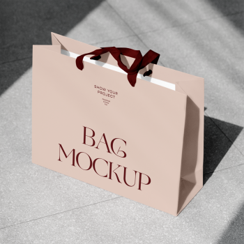Shopping Bag on Street Mockup Shopping Bag on Street Mockup