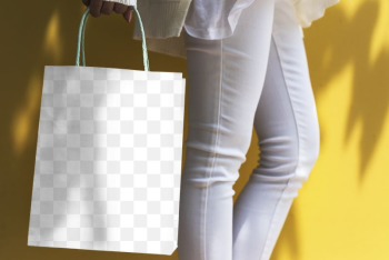 Shopping bag png mockup, holding, | Free PNG Mockup - rawpixel