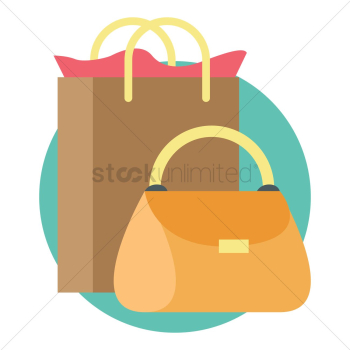 Shopping bag with hand bag Shopping bag with hand bag