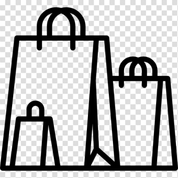 Shopping Bags PNG Black And White Transparent Shopping Bags Black ...