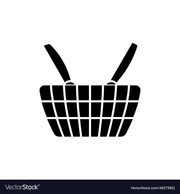 shopping basket black silhouette icon shopping basket black silhouette icon