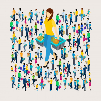 Shopping concept illustration Free Vector