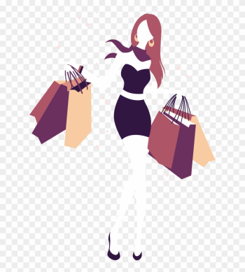 Shopping Girl Illustration - Woman Shopping Silhouette Png Shopping Girl Illustration - Woman Shopping Silhouette Png