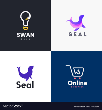 shopping logo design seal animal logo shopping logo design seal animal logo