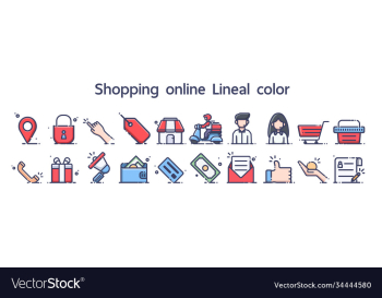 shopping online delivery service concept icon