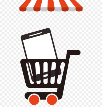 Shopping - Vector shopping car phone Shopping - Vector shopping car phone