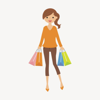 Shopping woman clipart, hobby illustration | Free Vector - rawpixel Shopping woman clipart, hobby illustration | Free Vector - rawpixel