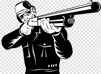 Shotgun Rifle Hunting Shooting, The werewolf killed the hunter transparent background PNG clipart