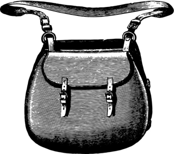 Shoulder bag - Hunting vintage illustrations vector