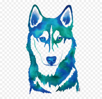 Siberian Husky Watercolor painting Canidae - Vector Watercolor Husky 