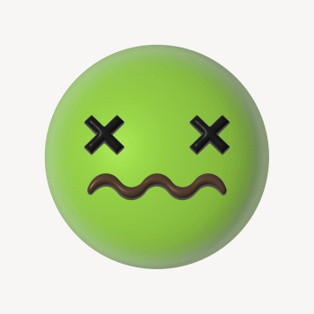 Sickly-green face 3D emoticon | Free Photo - rawpixel Sickly-green face 3D emoticon | Free Photo - rawpixel