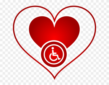 Sign, Emblem, Logo, Disabled, Love, Heart, Icon, Design - Disabled People Having Fun And A Heart
