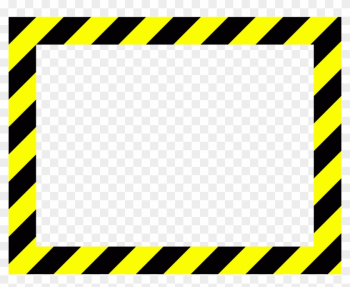 Sign Frame Danger Caution Men Working High - Black And Yellow Stripes Frame