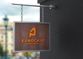 Sign Hanging Logo Mockup - Freebies Mockup