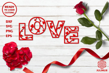 Sign 'Love' for laser cutting, CNC laser cutting template Sign 'Love' for laser cutting, CNC laser cutting template