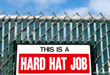 sign on building site sign on building site