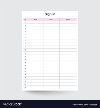 sign up sheet sign up sheet