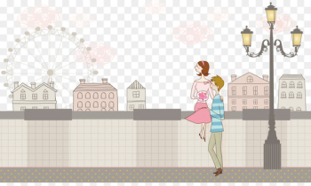 Significant other couple Illustration - Couple walking Significant other couple Illustration - Couple walking