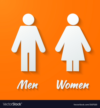 Signs - male female wc vector image Signs - male female wc vector image