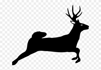 Silhouette Animal, Deer, Nature, Silhouette - Deer Jumping Clipart