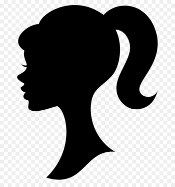 Silhouette, Barbie, Drawing, Hair, Head PNG