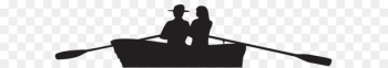Silhouette Boat Royalty-free Clip art - Couple on Boat Silhouette PNG Clip Art Image 