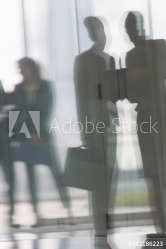 Silhouette business people working in office Silhouette business people working in office