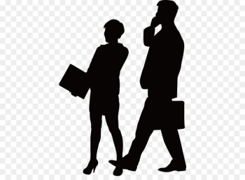 Silhouette Businessperson - Conversation Business people silhouettes 