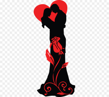 Silhouette couple Love Clip art - Valentine Silhouette Silhouette couple Love Clip art - Valentine Silhouette
